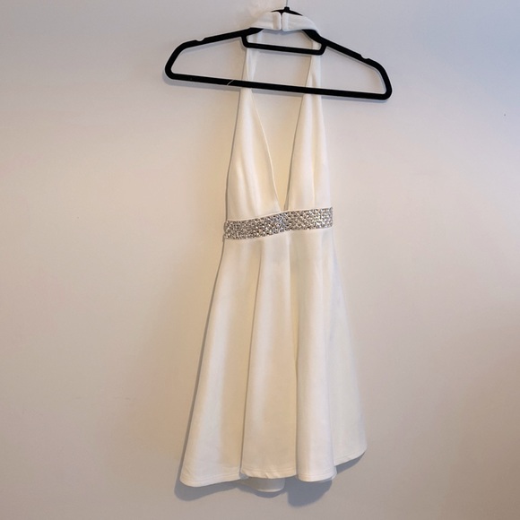 Halter midi white dress - Picture 1 of 6